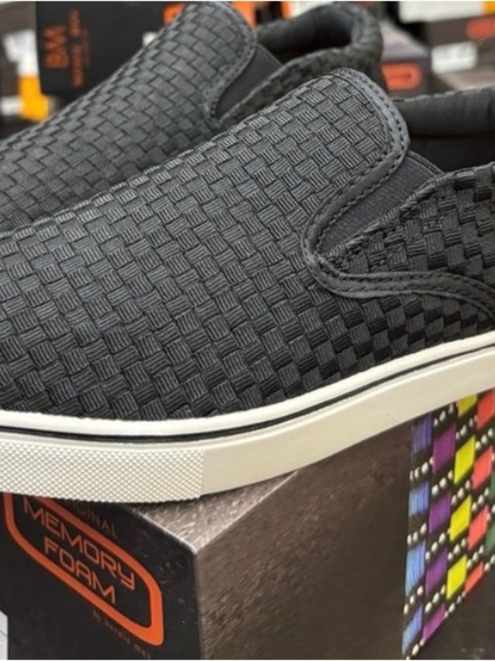 bernie mev. Women's Black Woven Slip-On Verona shoes multiple sizes available